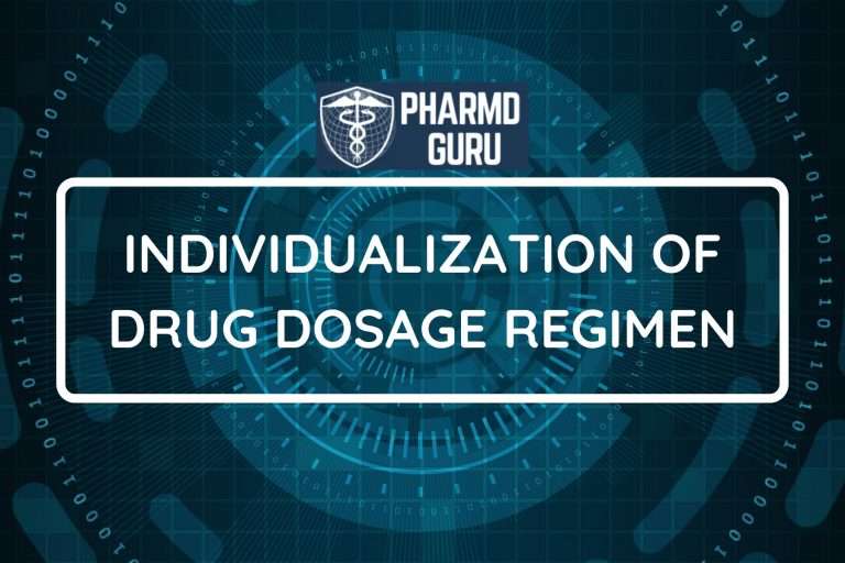 INDIVIDUALIZATION OF DRUG DOSAGE REGIMEN