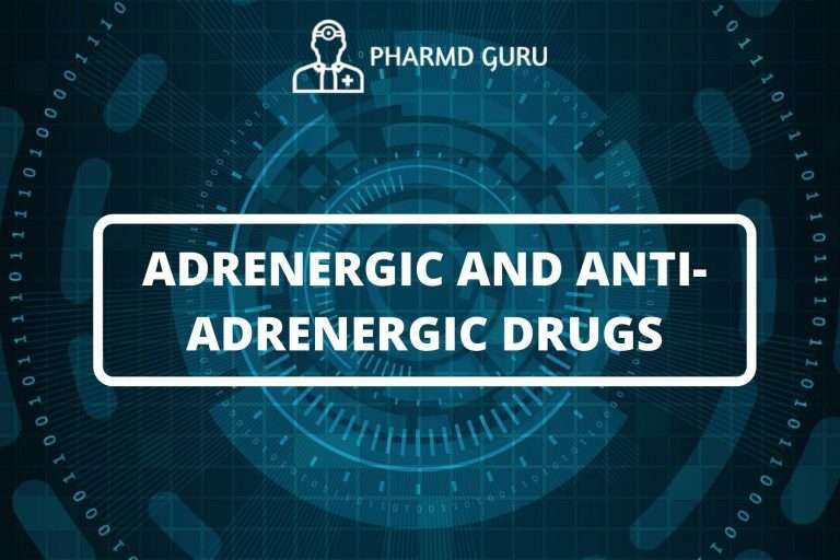 ADRENERGIC AND ANTI-ADRENERGIC DRUGS