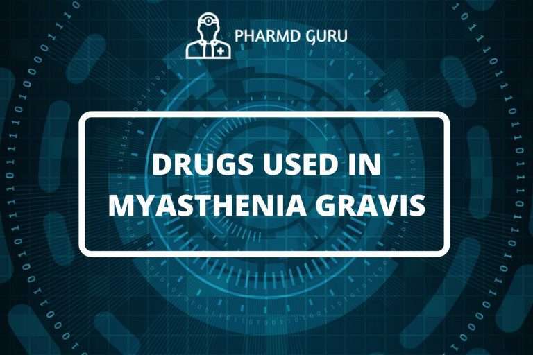 DRUGS USED IN MYASTHENIA GRAVIS