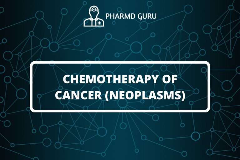 CHEMOTHERAPY OF CANCER (NEOPLASMS)