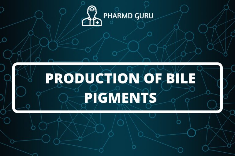 PRODUCTION OF BILE PIGMENTS