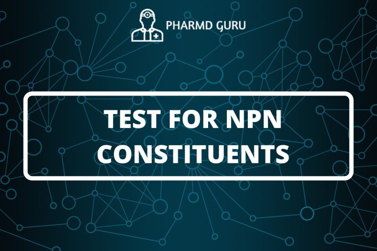 TEST FOR NPN CONSTITUENTS