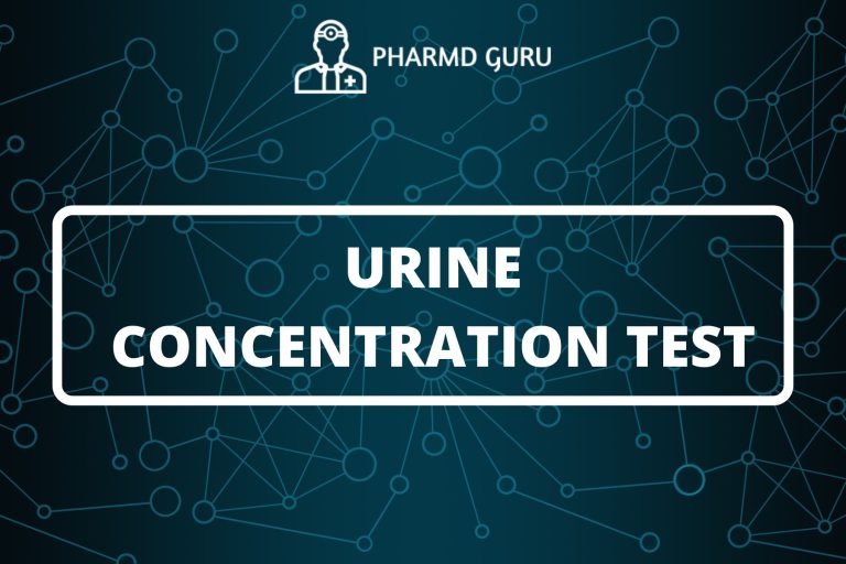 URINE CONCENTRATION TEST