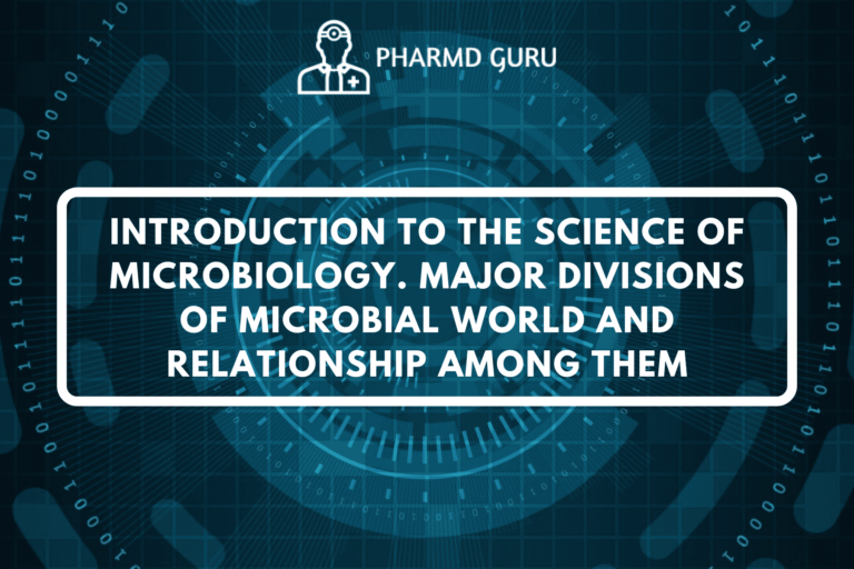 INTRODUCTION TO THE SCIENCE OF MICROBIOLOGY. MAJOR DIVISIONS OF MICROBIAL WORLD AND RELATIONSHIP AMONG THEM