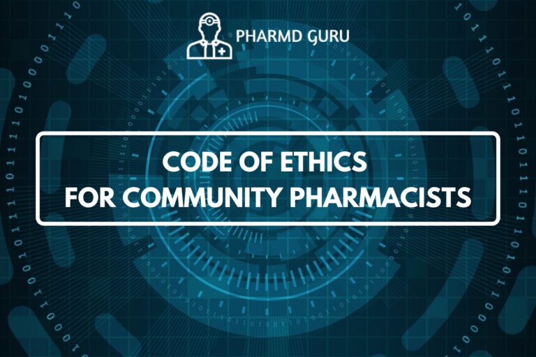 CODE OF ETHICS FOR COMMUNITY PHARMACISTS