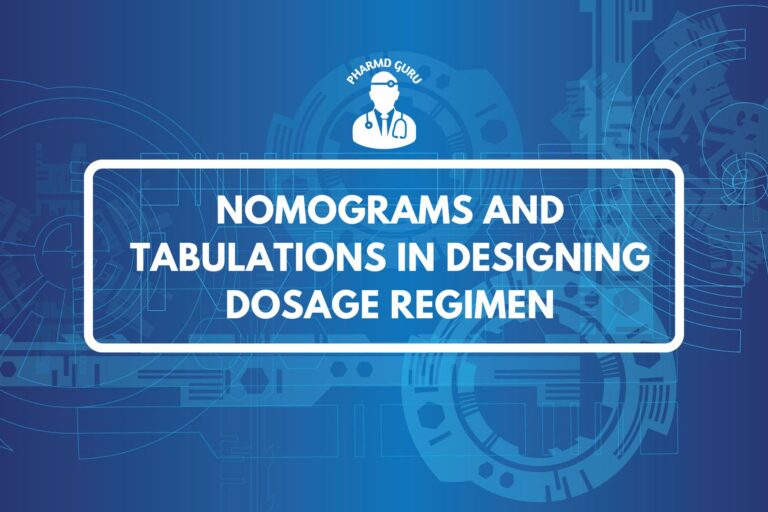 NOMOGRAMS AND TABULATIONS IN DESIGNING DOSAGE REGIMEN