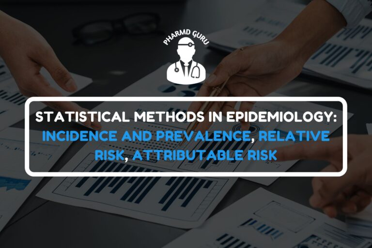 STATISTICAL METHODS IN EPIDEMIOLOGY INCIDENCE AND PREVALENCE, RELATIVE RISK, ATTRIBUTABLE RISK